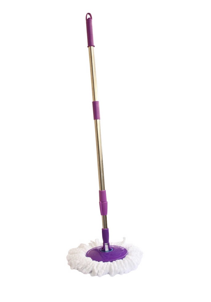 Spin Mop Diameter of rod: 25mm Length of rod: 89-120cm Color:  Purple, green, blue
