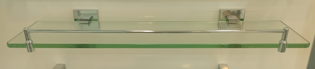 Single layer glass shelf Material brass+glass size :500MM