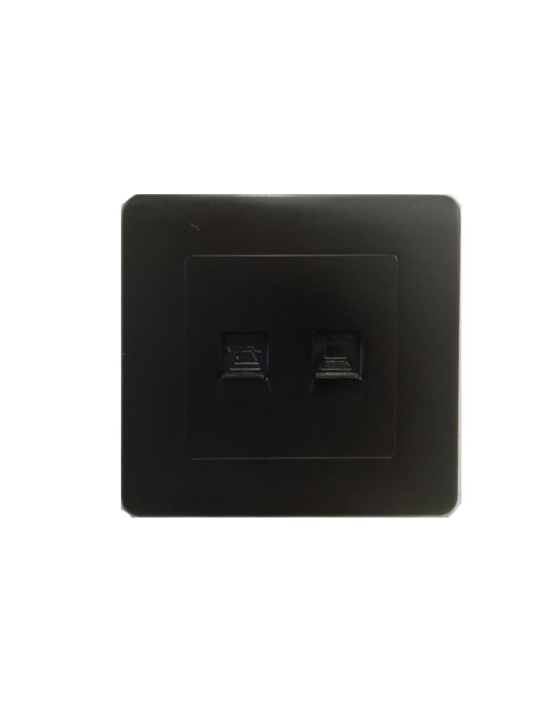 C50-066#: Tel, computer socket Black color