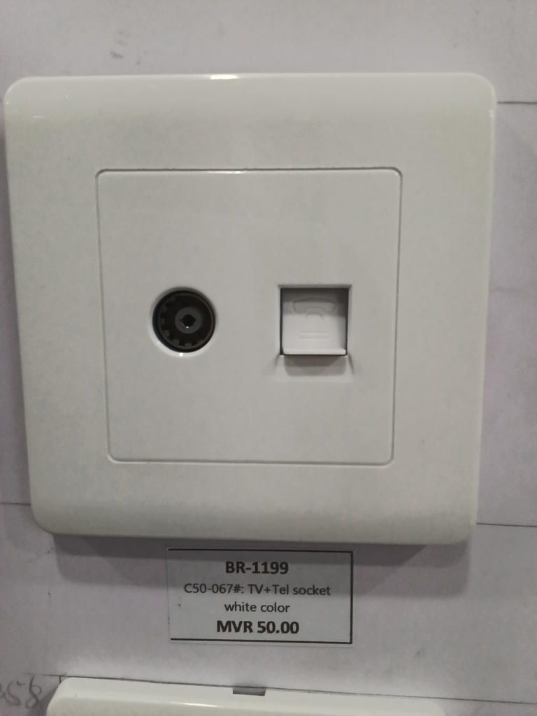 C50-067#: TV+Tel socket white color