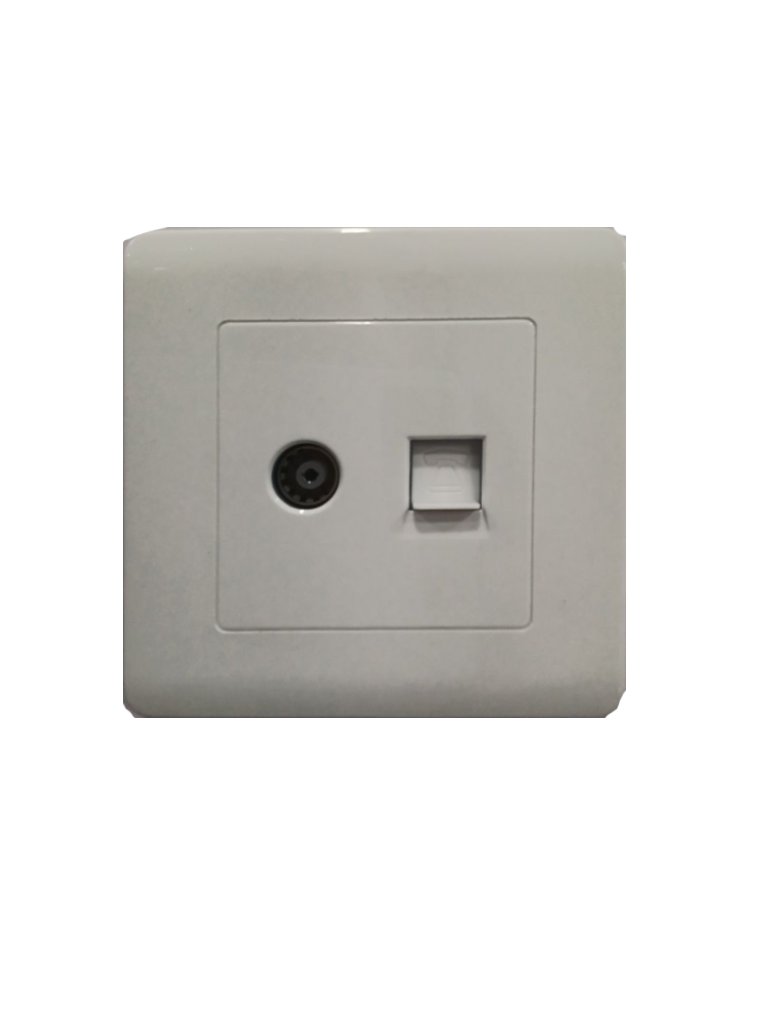 C50-067#: TV+Tel socket white color