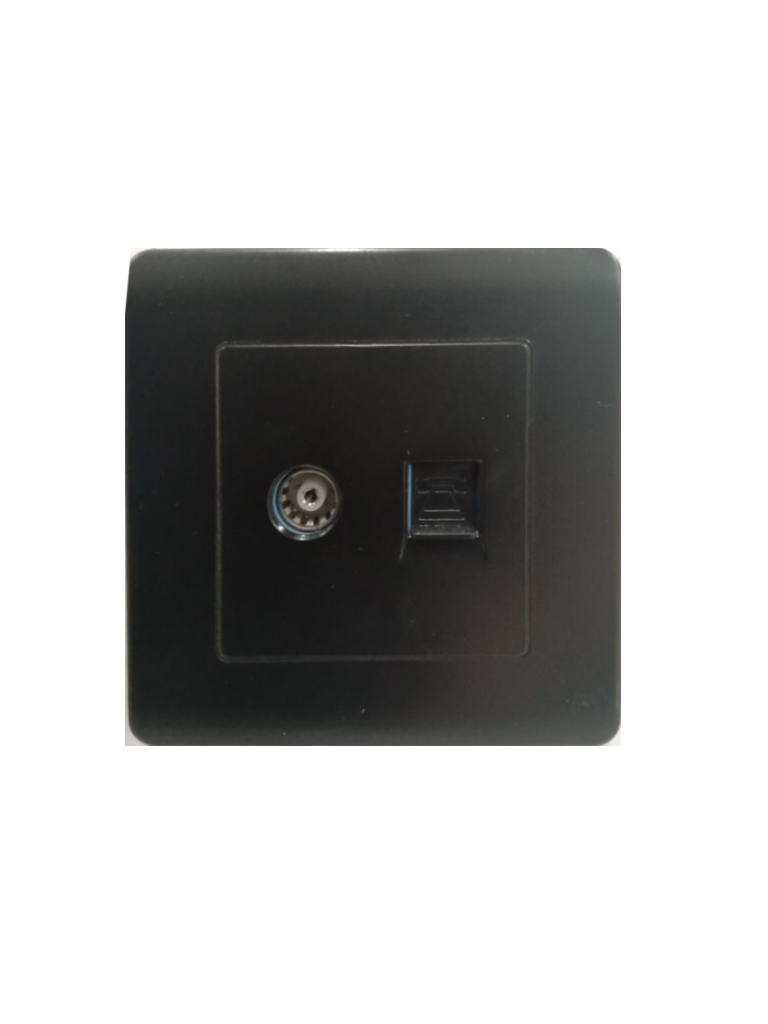 C50-067#: TV+Tel socket Black  color