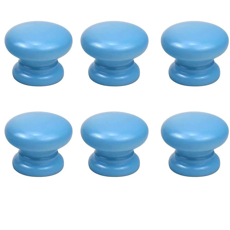Cabinet Knob A-86# Wood Blue 1303