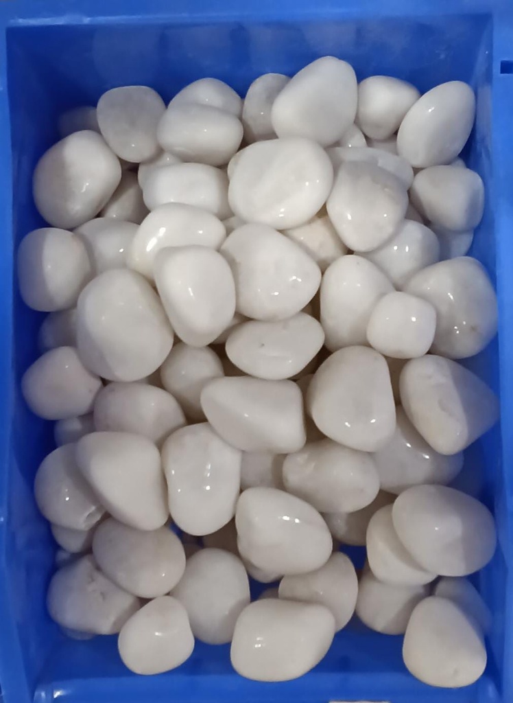 White Unpolished Pebbles (Size 20-30 MM)