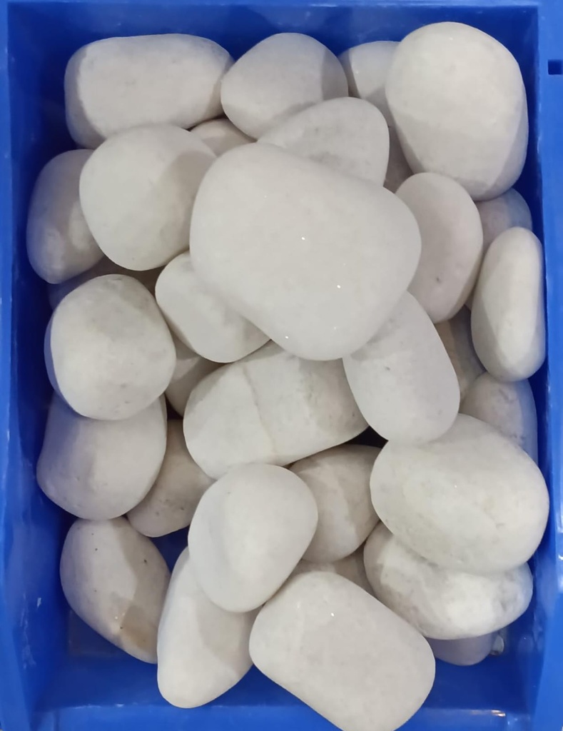 White Unpolished Pebbles (Size 30-40MM)
