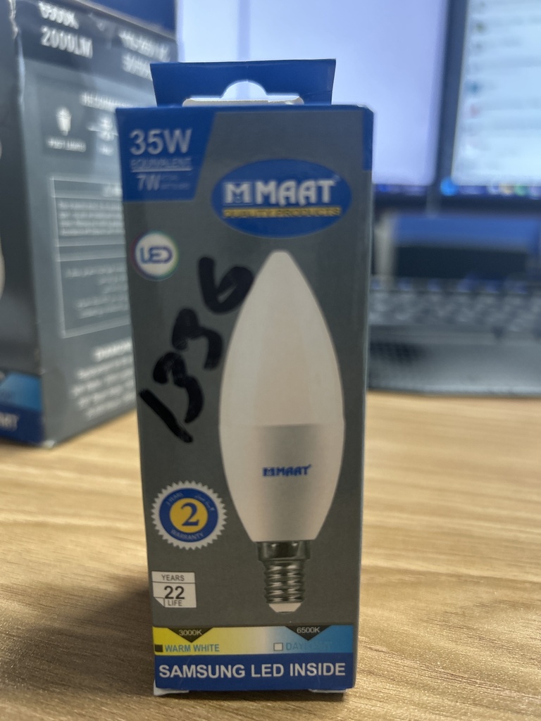 Bulb 7W - MAAT 6000K  Samsung LED Inside