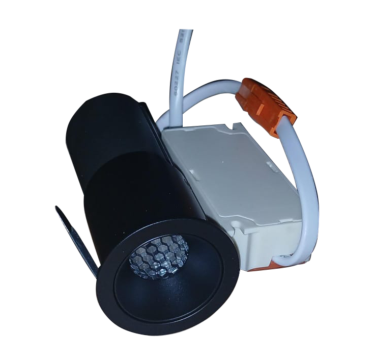 LED：BRIDGELUX  Power:10W CCT: 3 COLORS  Size：Ф44*H90mm Cutting：Ф40mm JY-2312 CCT2700k/4000k C.R.I:  90Ra - Black