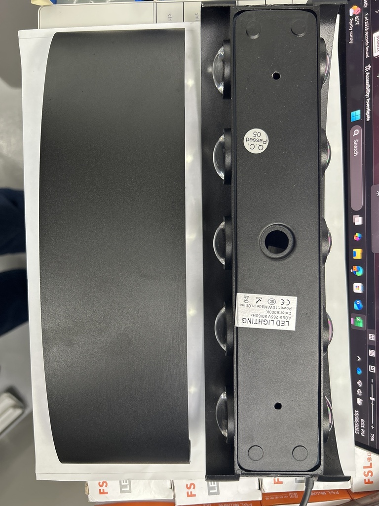 Outdoor light 1042-10#, 10W, 6000K, AC85-265V, Aluminium+PS lens, 320*90*50mm, Black