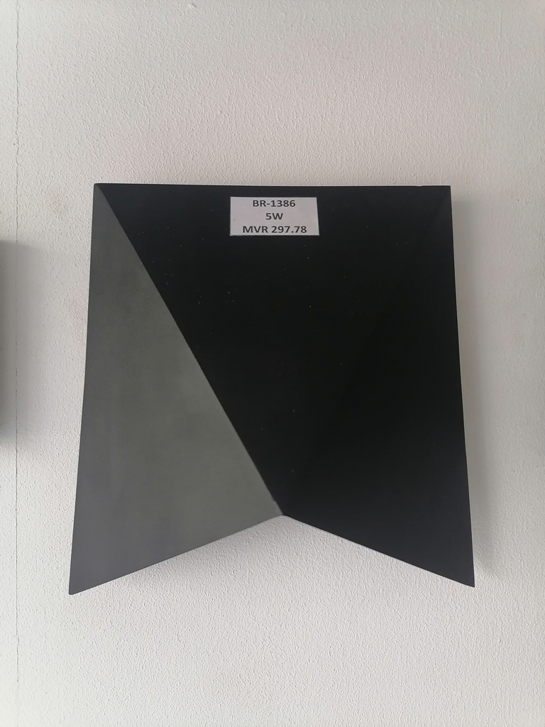 Outdoor light 1030#, 5W, 4000K, AC85-265V, Aluminium+Glass, 170*170*80mm, Black