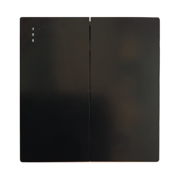 Switch, 2gang 2way, black color 86x86mm I 0A250V