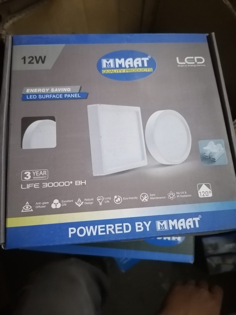 LED SURFACE PANEL MAAT BRAND 12W ROUND WHITE MESP-PB05-R12W