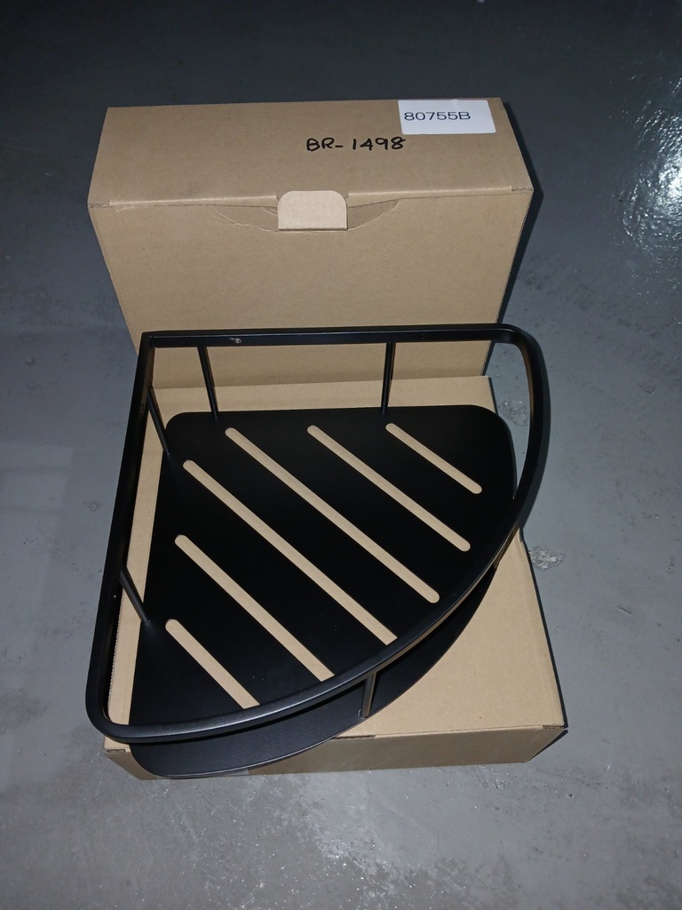 Corner Shelf, Black, SS, 80755B