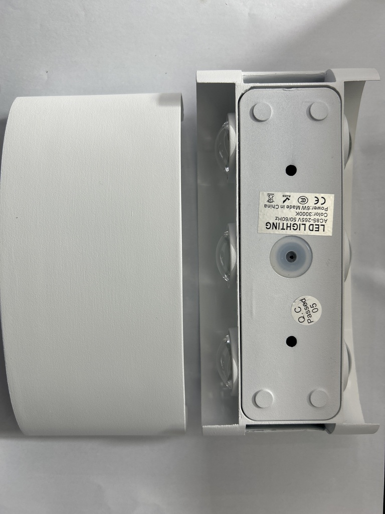 Outdoor light 1042-6#, 6W, 3000K, AC85-265V, Aluminium+PS lens, 170*80*40mm, White