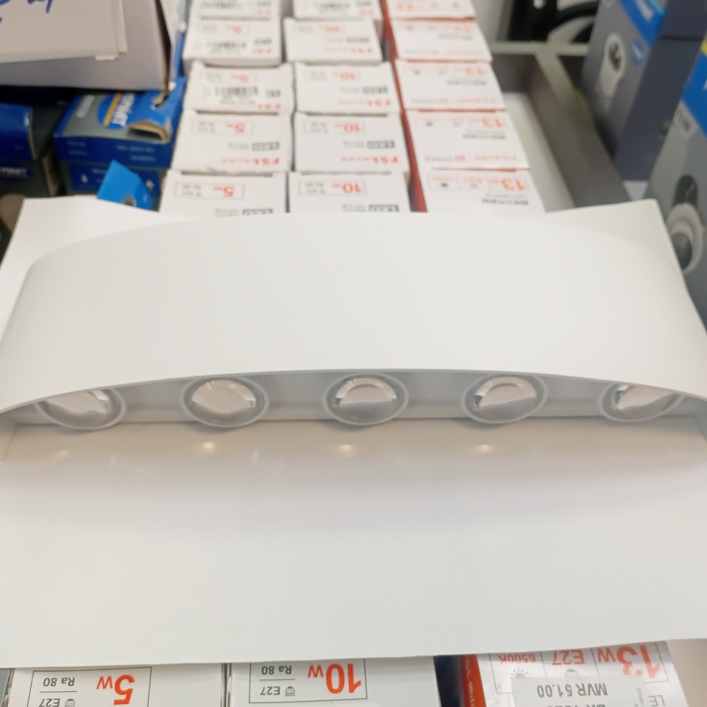 Outdoor light 1042-10#, 10W, 6000K, AC85-265V, Aluminium+PS lens, 320*90*50mm, White