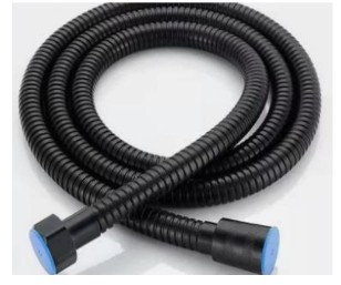 Shower Hose 1.5m Stainless Steel Black