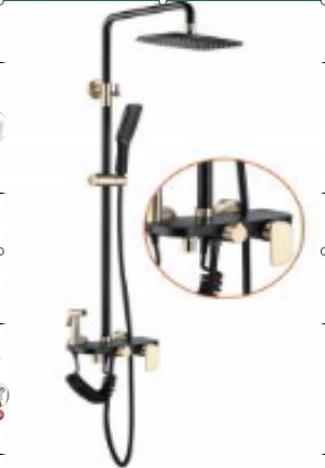 Shower Set H9611 (4-functions) Copper body, SS Pipe 1.5m ABS Hand & Headshower