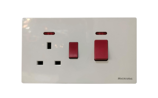 [BR-963] 13A kitchen  socket with switch & neon