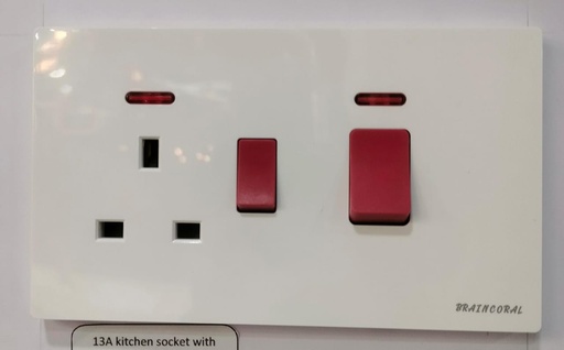 [BR-963] 13A kitchen  socket with switch & neon