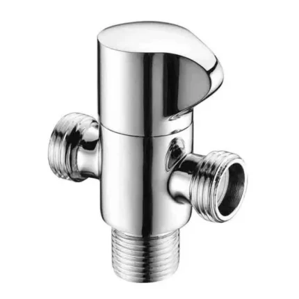[BR-396] Angle Valve 46001101CH# Chrome, Brass main body, zinc handle SS 304 flange cup