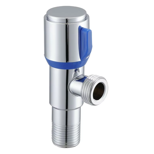 [BR-398] Angle Valve 46002701BU, Chrome Brass, Zinc Handle SS304 Flange Cup