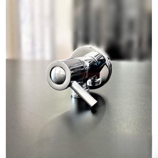 [BR-393] Angle Valve 46000701CH# Chrome, Brass main body, zinc handle SS 304 flange cup