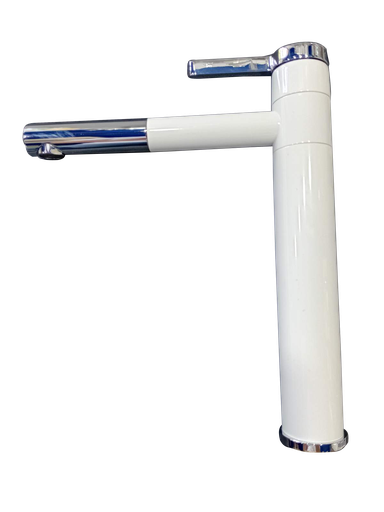 [BR-385] Basin mixer, white and chrome BOX CODE :361200LWC