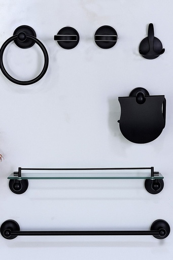 [BA-002] 7PCS BIRTHROOM ACCESSORIES SET 
BA-002  BLACK
Box Code:
