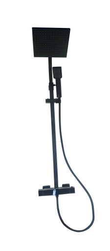 [BR-381]  , 9 inch ABS rain shower ABS hand shower Stainless steel shower pipe 1.5m shower hose Thermostatic mixer body Zinc alloy handle SUS 304 connector and wall cup"