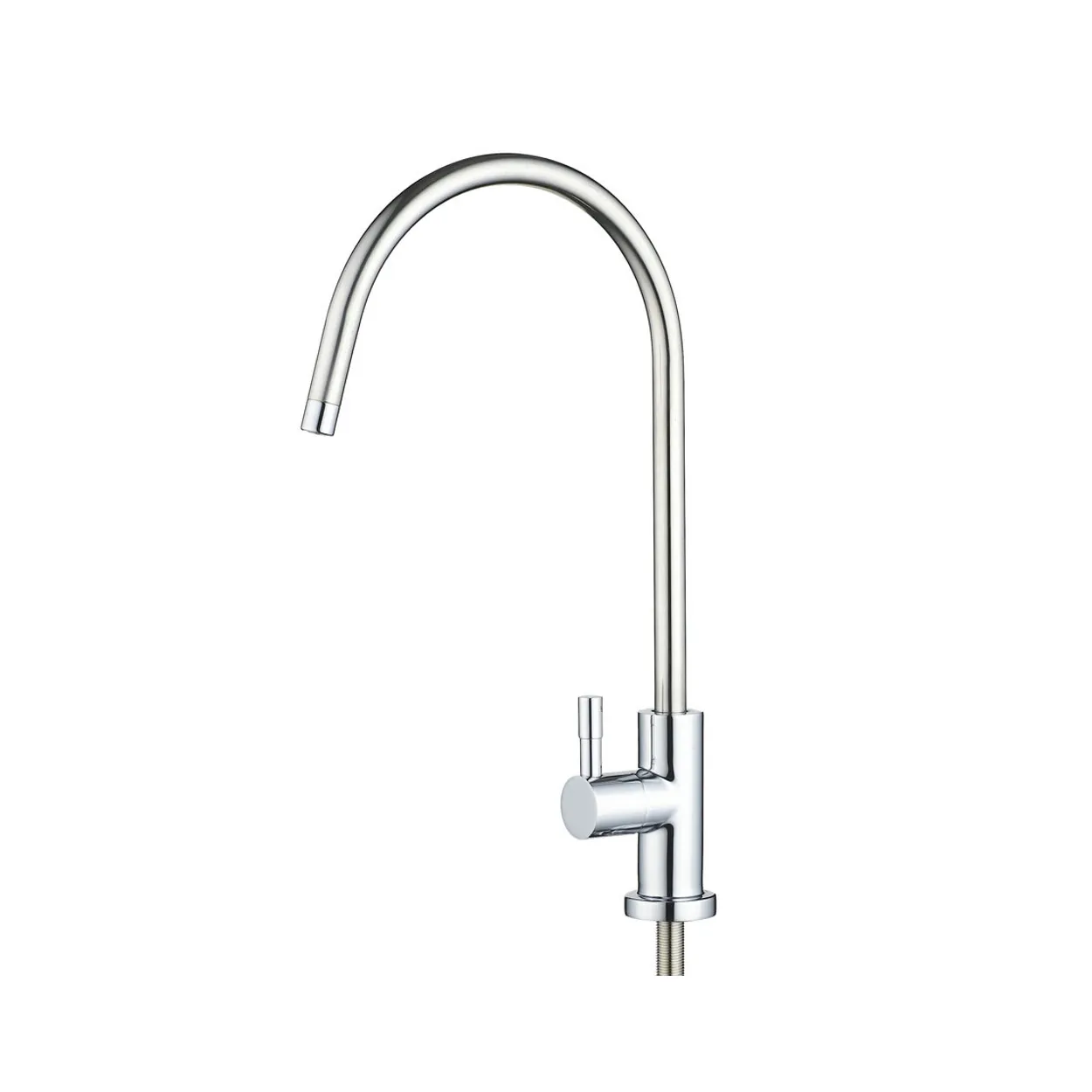 [BR-1] Water Tap Swan Neck with Swinging Spout
Color: Brass, Color silver Size: Threading size: 0.5" inch 80558CP