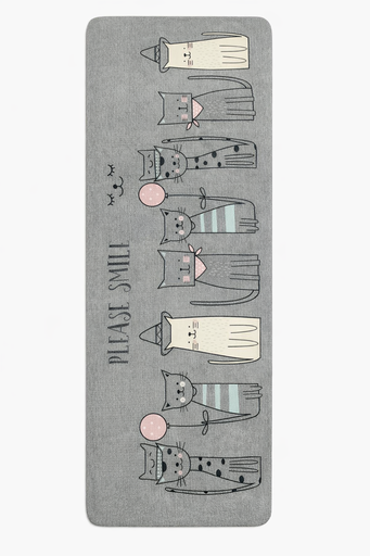 [BR-1074] Floor Rubber Mat 45 X 120MM - Cats Design