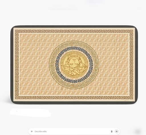 [BR-1067] Floor Rubber Mat 45 X 70MM - Versace Design