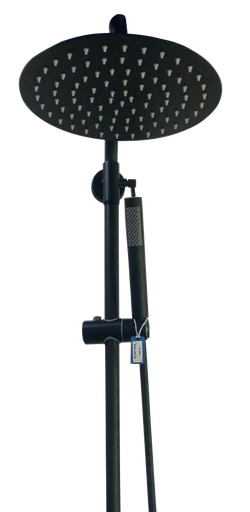 [BR-828] Concealed  set - 2-function SUS304 main body SUS304 shower head 250*250 SUS304 hand shower, SUS201 straight shower pipe 1.5M  SUS304 shower hose - 80404B - Black