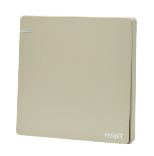 [SW2-QG-001] Plate Switch Q5C2Q/1Y - 1 Gang, GOLD - MAAT