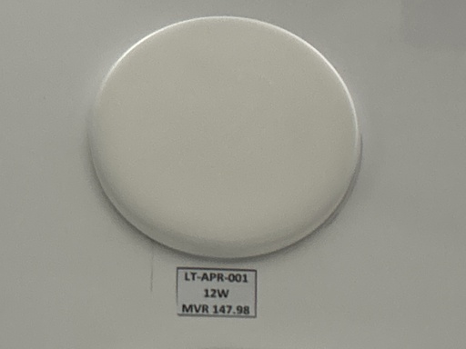 [LT-APR-001] ADJUSTABLE PANEL LIGHT
ROUND 12W WHITE MEAP-R 12W
LT-APR-001