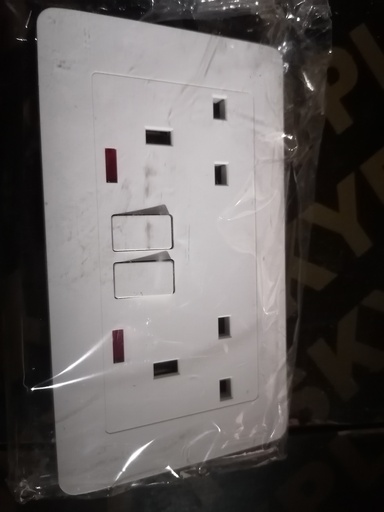 [BR-736] Double 3Pin Socket, LK4057, White