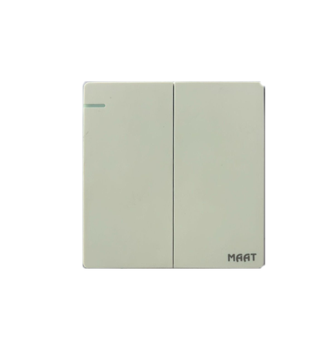 [SW2-QW-001] 2GANG 1WAY SWITCH  WHITE  
Box Code: METQ52Q/1Y
