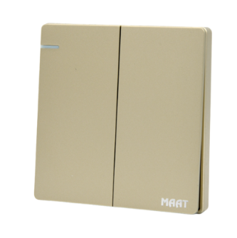 [SW2-QG-002] 2 Gang 2 Way Switch Gold Plated Q5C2Q/2Y MAAT