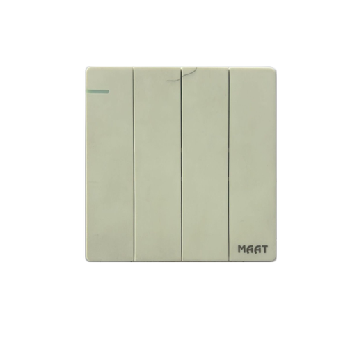 [SW4-QW-001] 4 GANG 1 WAY SWITCH   WHITE   SW4-QW-001
 Box Code: METQ54Q/1Y
