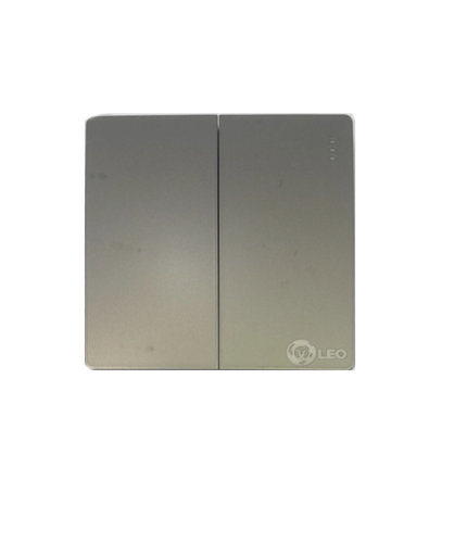 [BR-176] Switch - 2gang 1way D2003 86x86mm 16A250V grey color