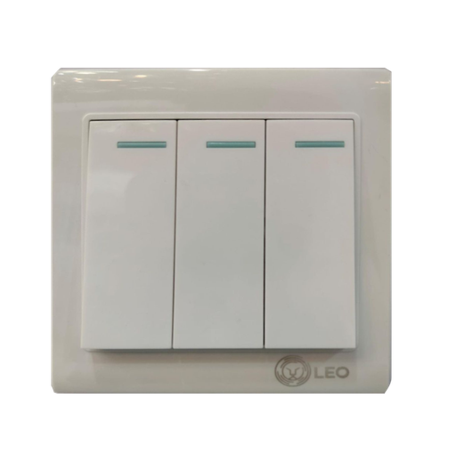 [BR-159] Switch - 3gang 2way LK4005 86x86mm 10A250V