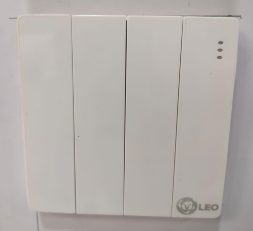 [BR-184] Switch - 4gang 1way D1007 86x86mm 16A250V