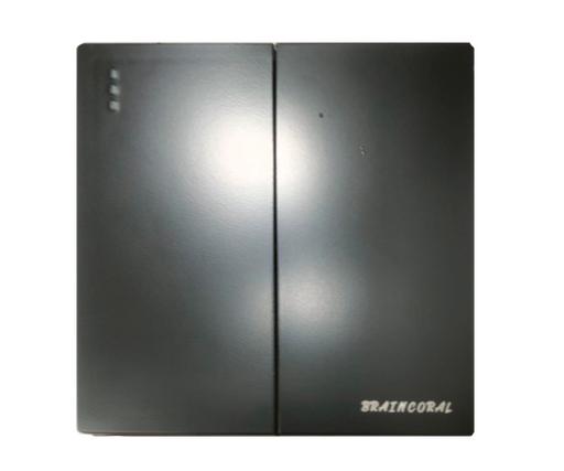 [BR-781] Switch - 2gang 1way LK4003 86x86mm 10A250V, Black
