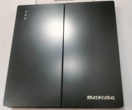 [BR-781] Switch - 2gang 1way LK4003 86x86mm 10A250V, Black