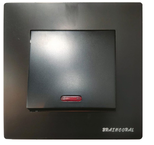 [BR-789] Switch -45A Double pole  LK4061 86x86mm 45A250V, Black