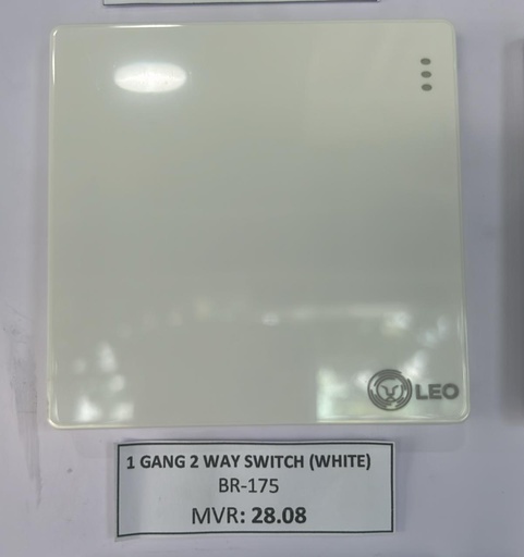 [BR-175] Switch -1gang 2way D1002 86x86mm 16A250V pure white color