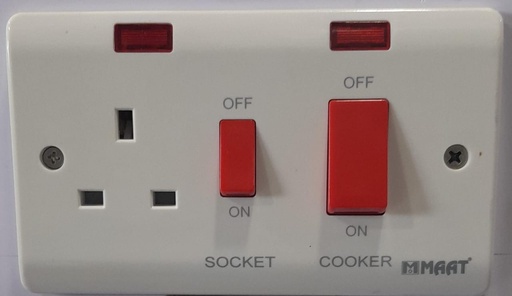 [SWS-ZW-007] 45A COOKER SOCKET+13A SWITCH SOCKET
Box Code: Z331