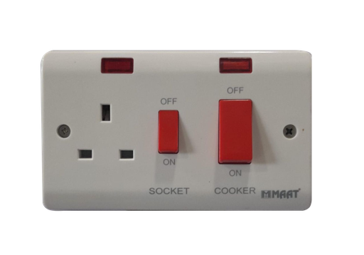 [SWS-ZW-007] 45A COOKER SOCKET+13A SWITCH SOCKET
Box Code: Z331