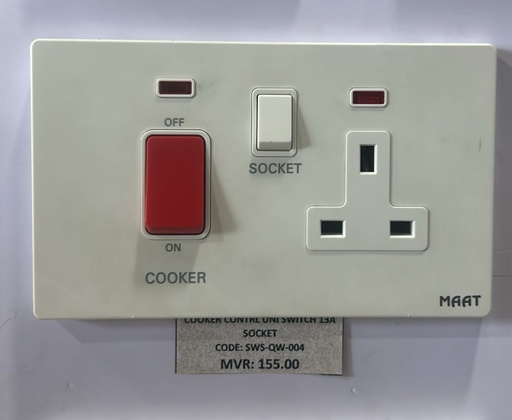 [SWS-QW-004] COOKER CONTRL UNI WITH 13A SOCKET WHITE
Box