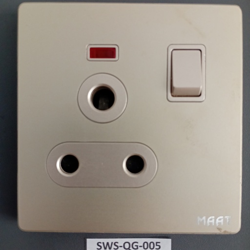 [SWS-QG-005] 15A SINGLE SWITCH SOCKET GOLD PLATED
  Box Code: Q5C1K/3Y