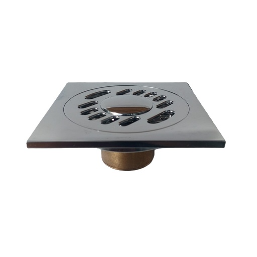 [BR-835] Bathroom Floor Drainer 10*10cm Material :Brass - 81828 - Chrome